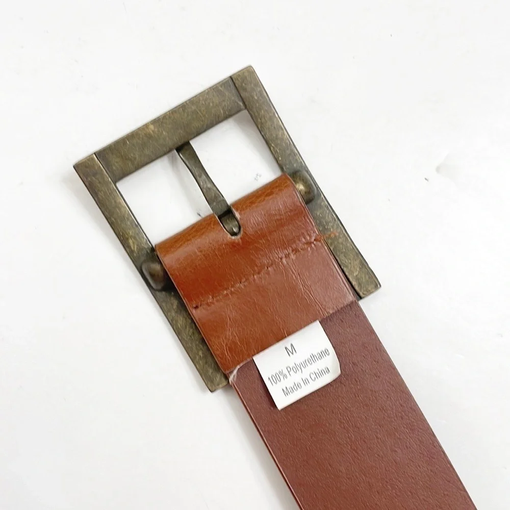 Brown studded belt